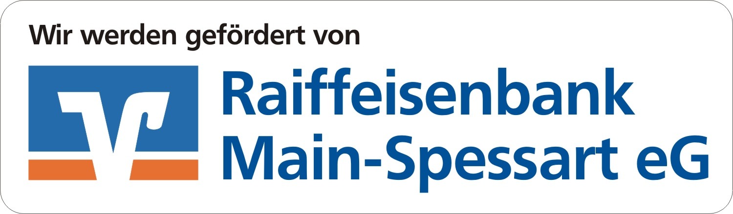 Wir werden gefördert von der Raiffeisenbank Main-Spessart eG
